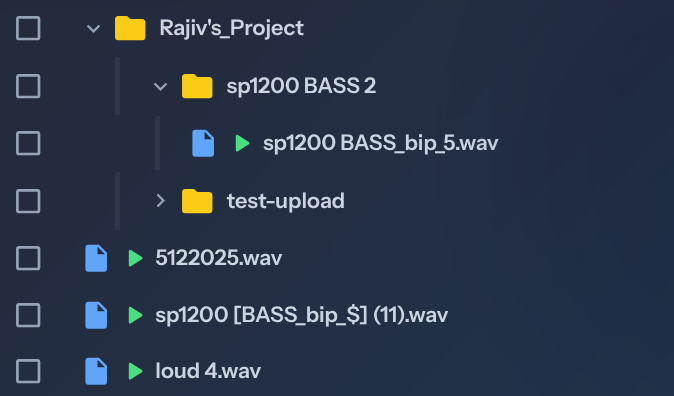 Files organization interface